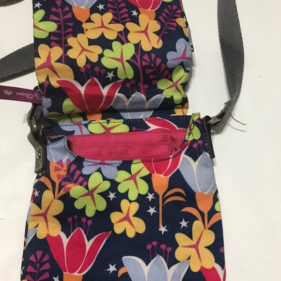 LILY BLOOM CROSSBODY BLUE FLORAL BAG PURSE - Picture 4 of 6